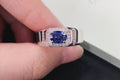 Bague Femme Saphir Bleu Or Blanc 18K – CLEVI Paris