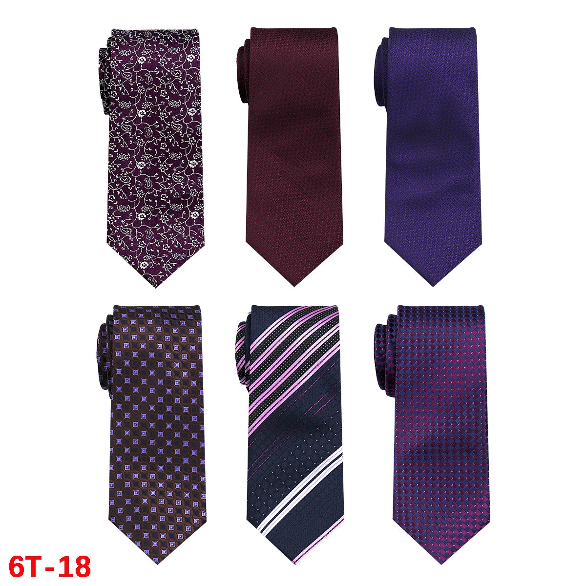 Lot de 6 cravates homme jacquard – CLEVI Paris