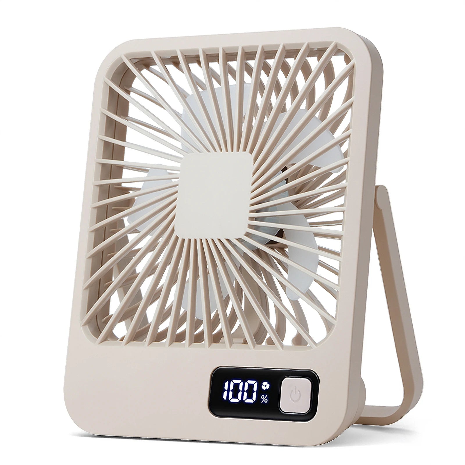 Ventilateur de Bureau USB Rechargeable Pliable 180° 5 Vitesses Affichage Batterie – CLEVI Paris