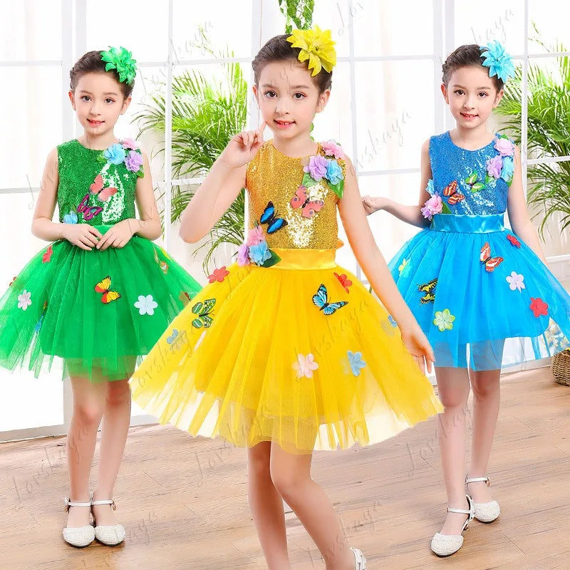 Robe de cérémonie fille tulle et paillettes – CLEVI Paris