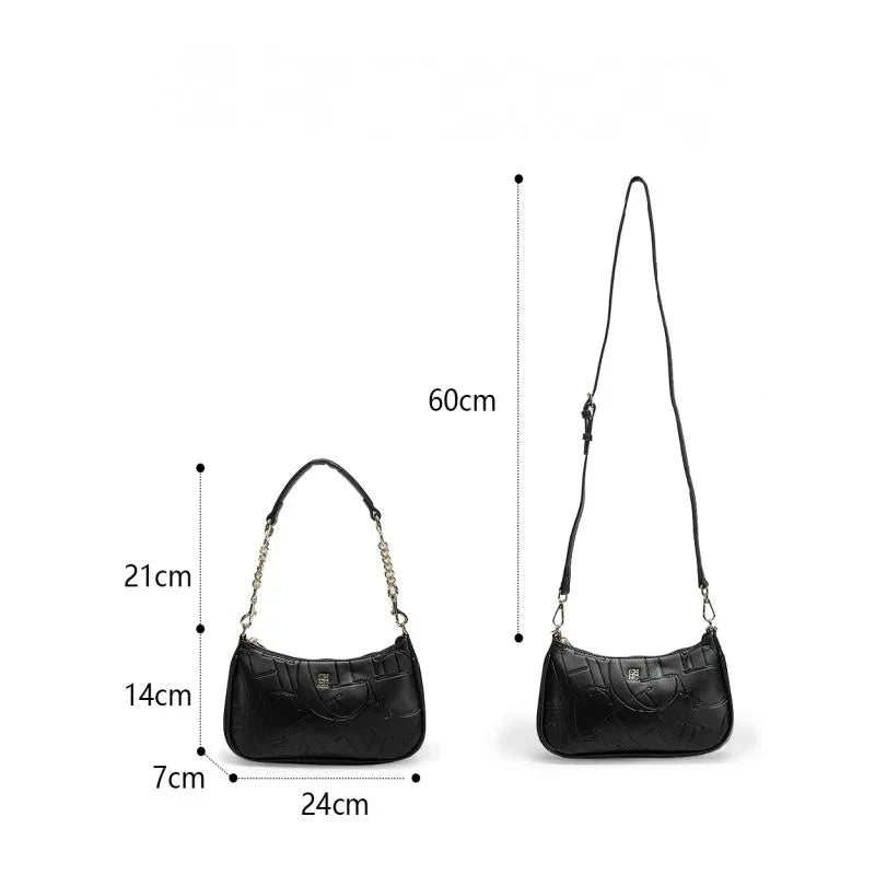 Sac Hobo Lune Grande Capacité Femme Résistant Eau 24x14cm – CLEVI Paris