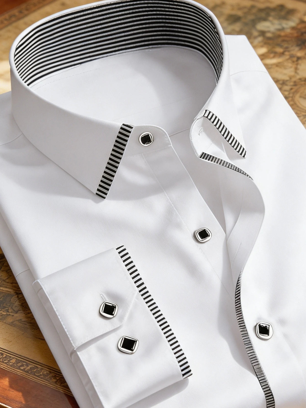 Chemise homme patchwork manches longues – CLEVI Paris