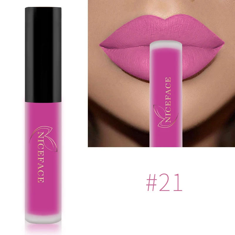 Rouge à Lèvres Liquide Mat Velours QiBest 21 Teintes – CLEVI Paris