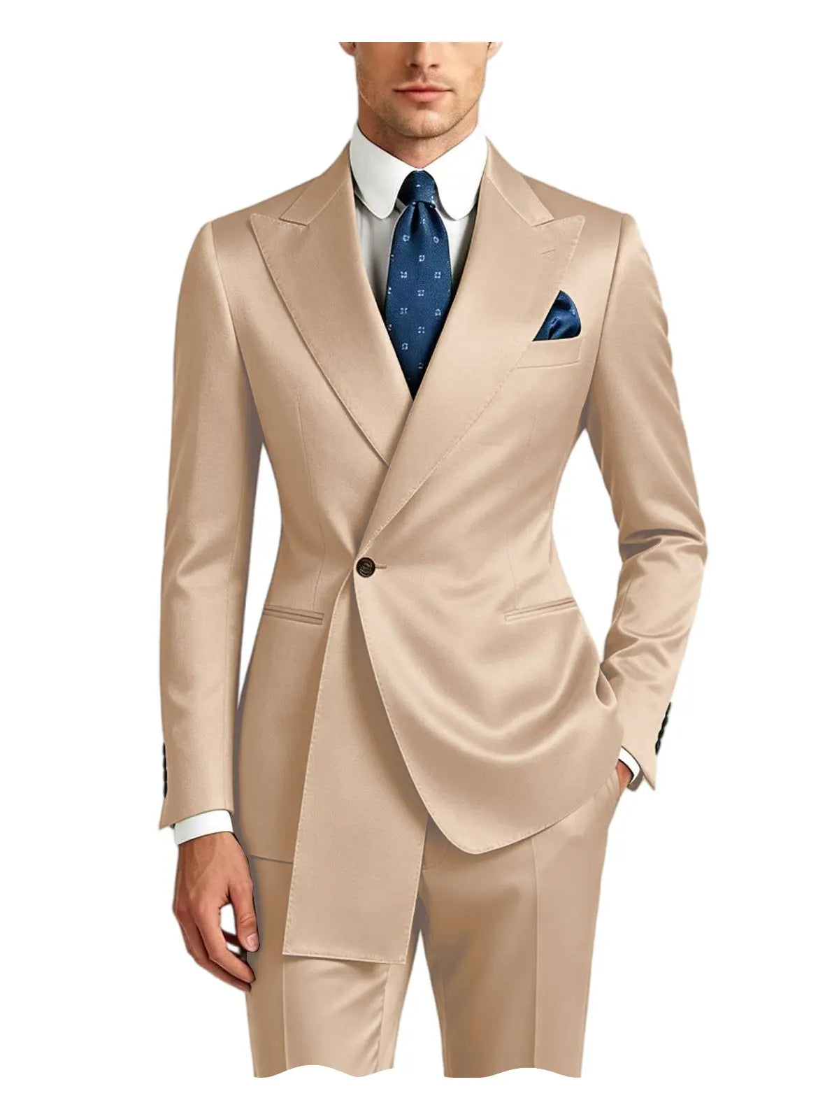 Smoking homme en satin 2 pièces – CLEVI Paris