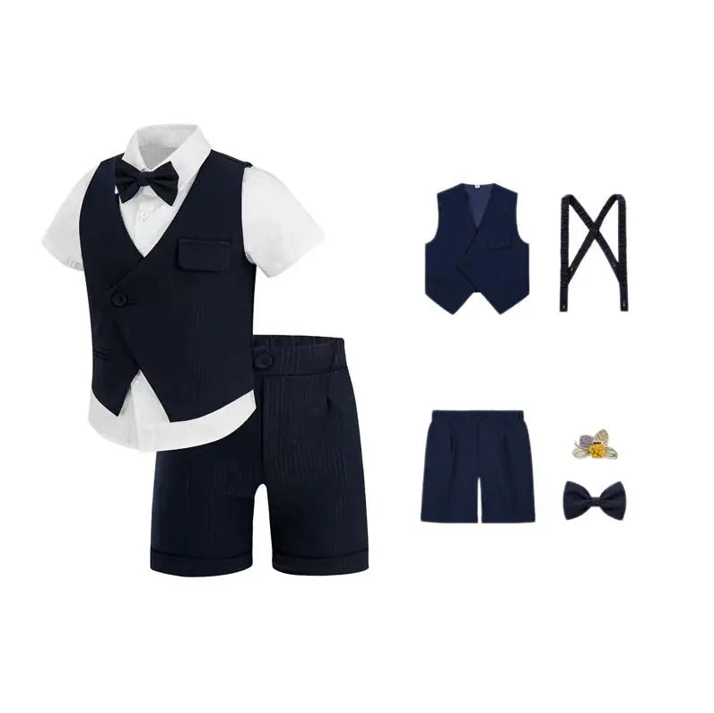 Ensemble cérémonie enfant gilet et short – CLEVI Paris