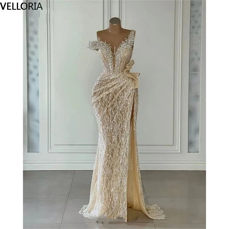 Robe de soirée sirène à paillettes – CLEVI Paris