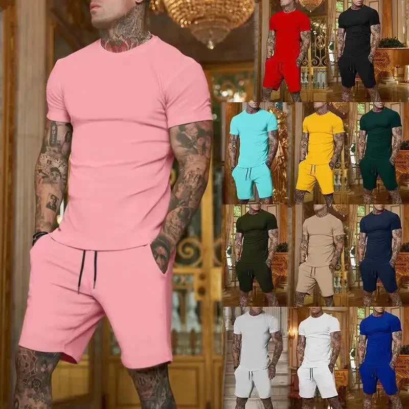Ensemble homme t-shirt et short en polyester – CLEVI Paris