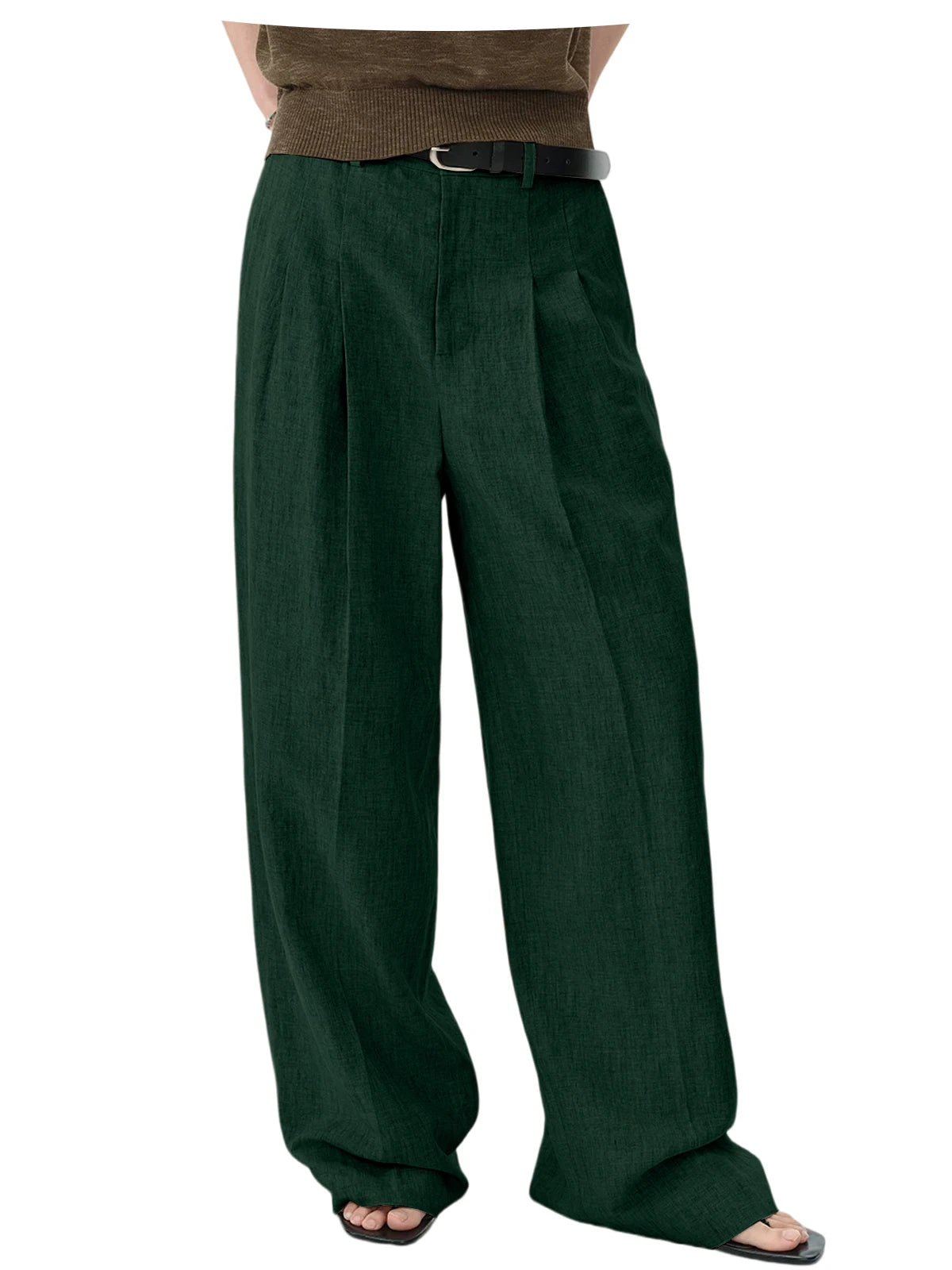 Pantalon large en lin pour homme – CLEVI Paris