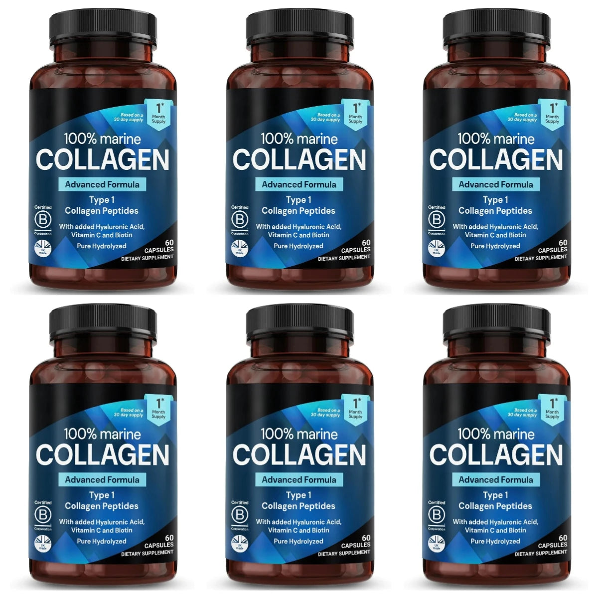 Collagène marin, 60 capsules par flacon – CLEVI Paris