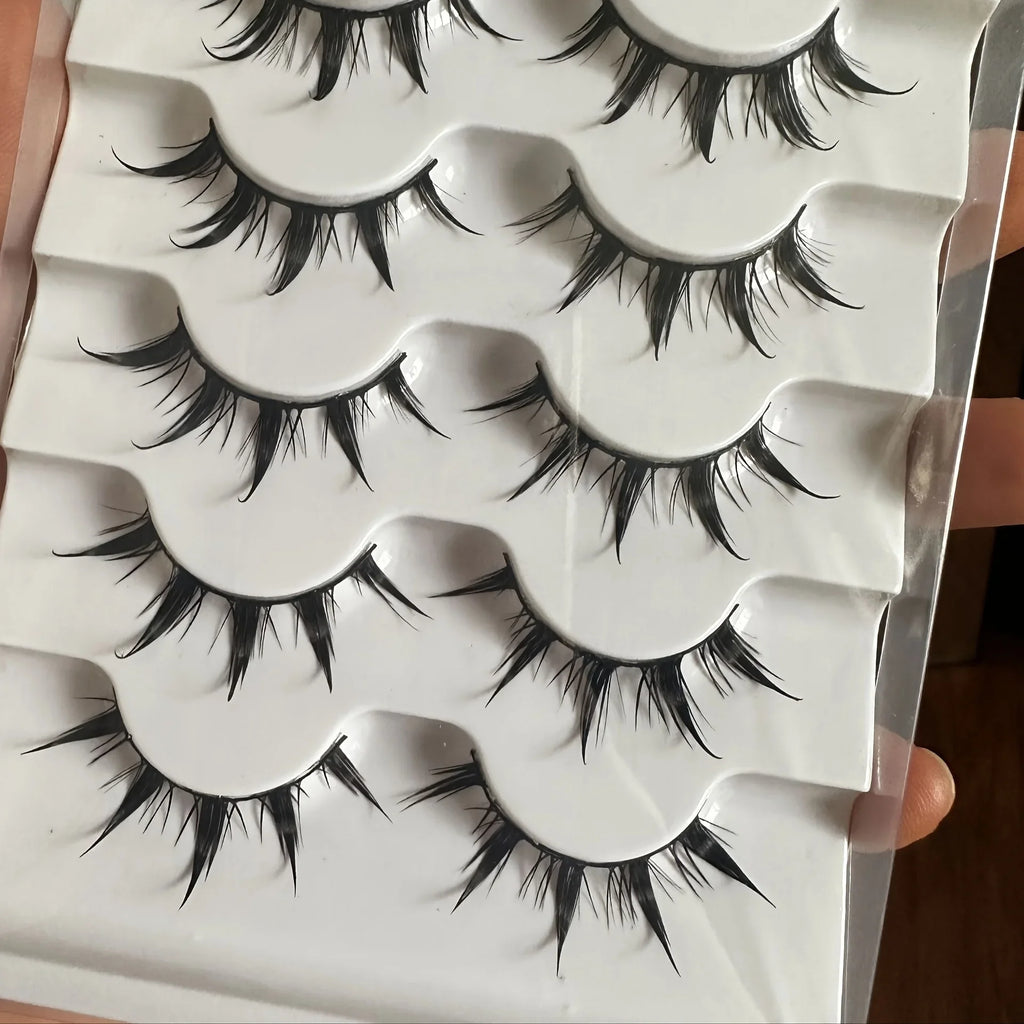 Faux cils style manga, lot de 5 paires – CLEVI Paris