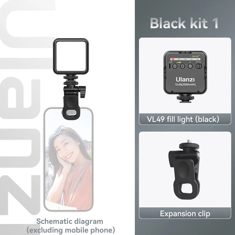 Lampe LED Ulanzi VL49 rechargeable 6 W – CLEVI Paris