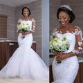 Robe de mariée sirène en tulle à cristaux – CLEVI Paris
