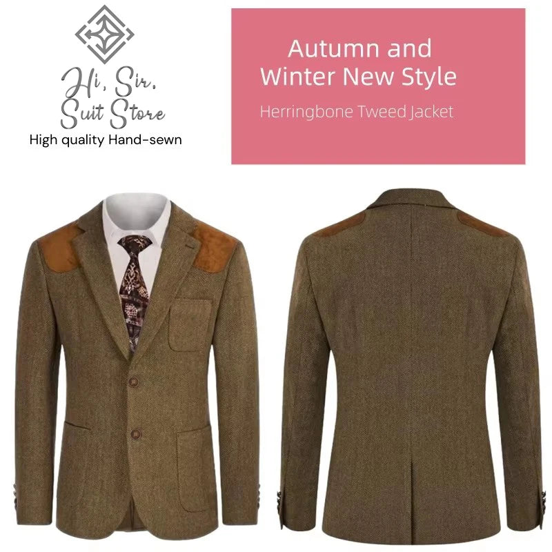 Blazer homme à chevrons vintage – CLEVI Paris