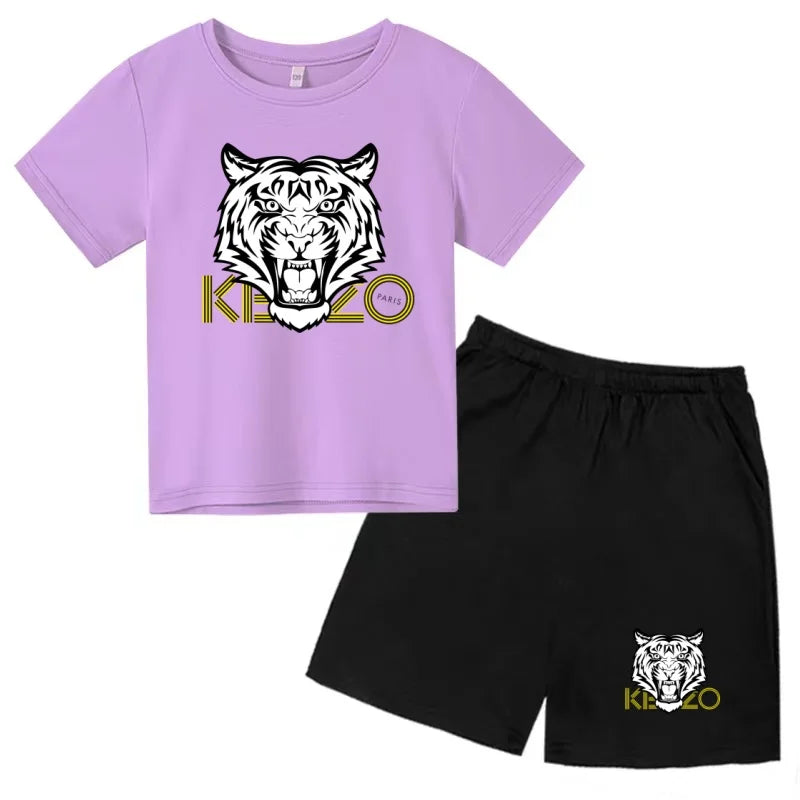 Ensemble enfant T-shirt imprimé et short – CLEVI Paris