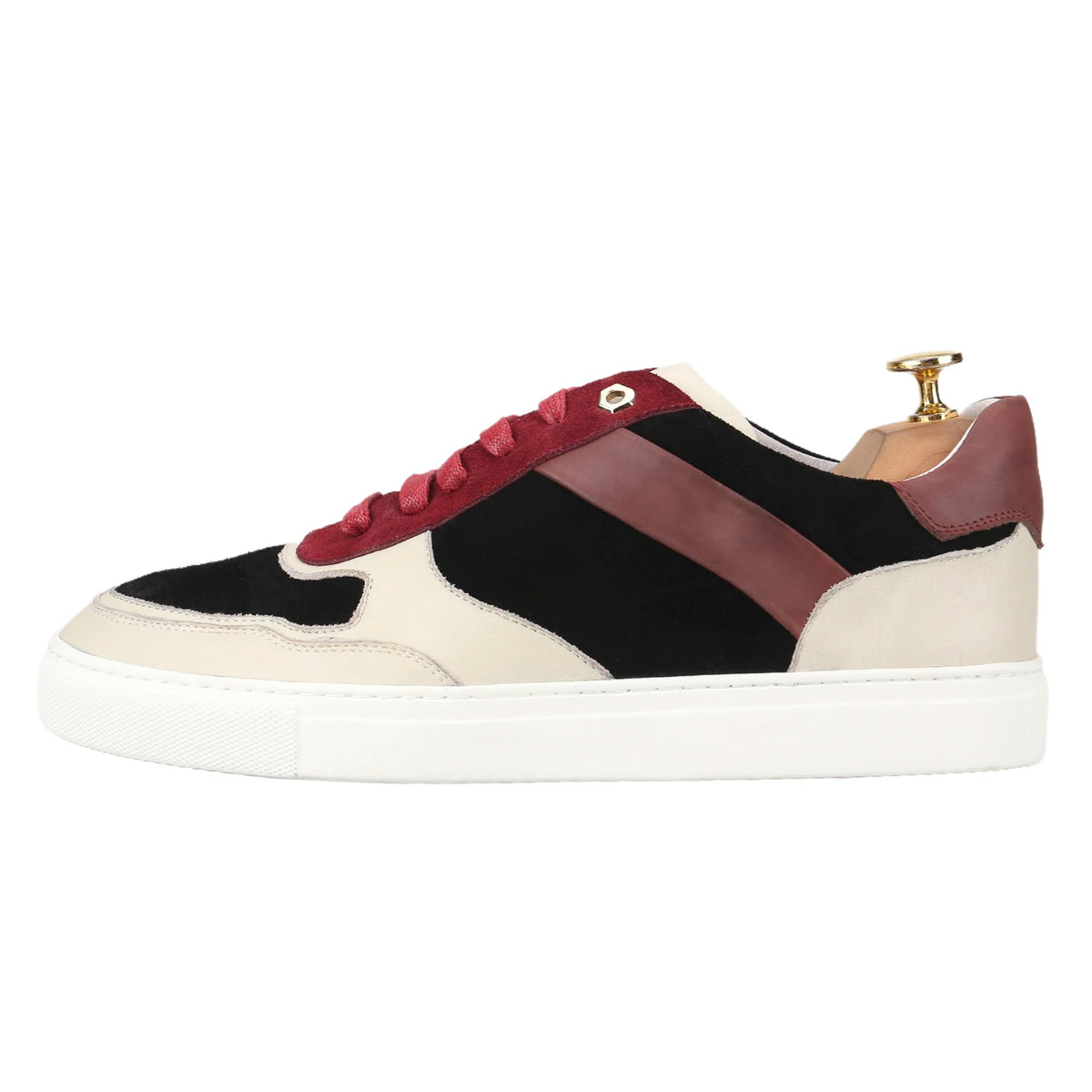 Sneakers Luxe Cuir Veau Daim Patchwork Homme – CLEVI Paris