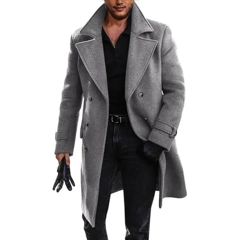 Manteau long croisé homme – CLEVI Paris