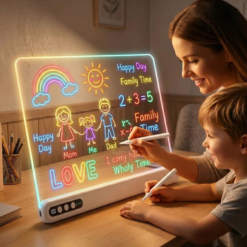 Tableau LED rechargeable avec minuterie – CLEVI Paris