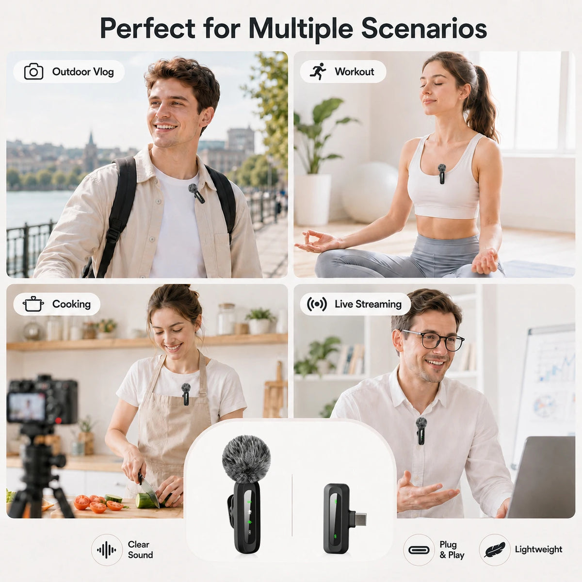 Micro cravate sans fil USB-C HITOZON – CLEVI Paris