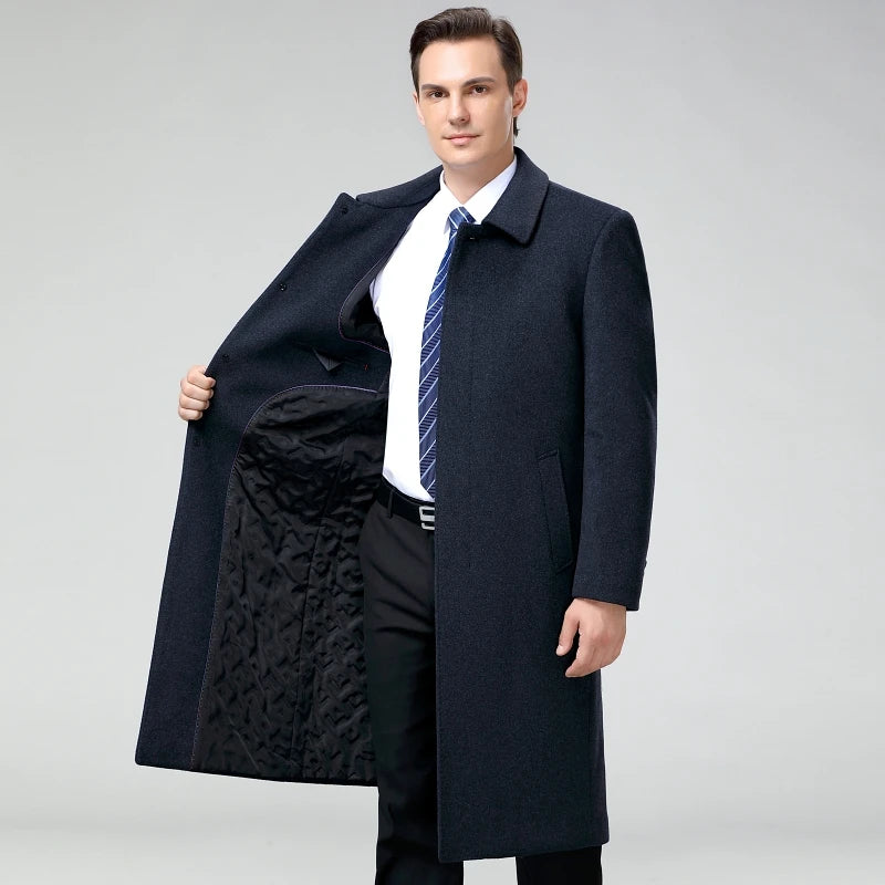 Manteau homme en cachemire à col rabattu – CLEVI Paris