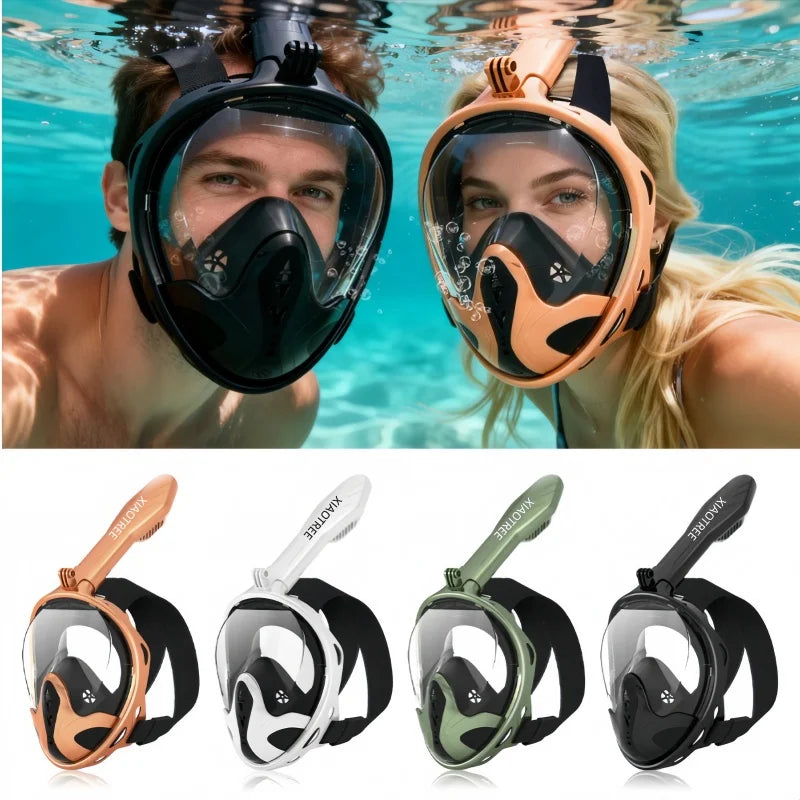 Masque de Plongée Plein Visage Anti-Buée – Snorkeling Adulte & Enfant