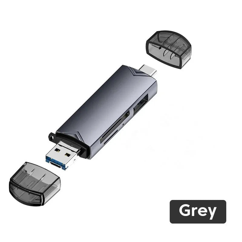 Lecteur de Cartes 6-en-1 USB 3.0 SD/TF/OTG – CLEVI Paris