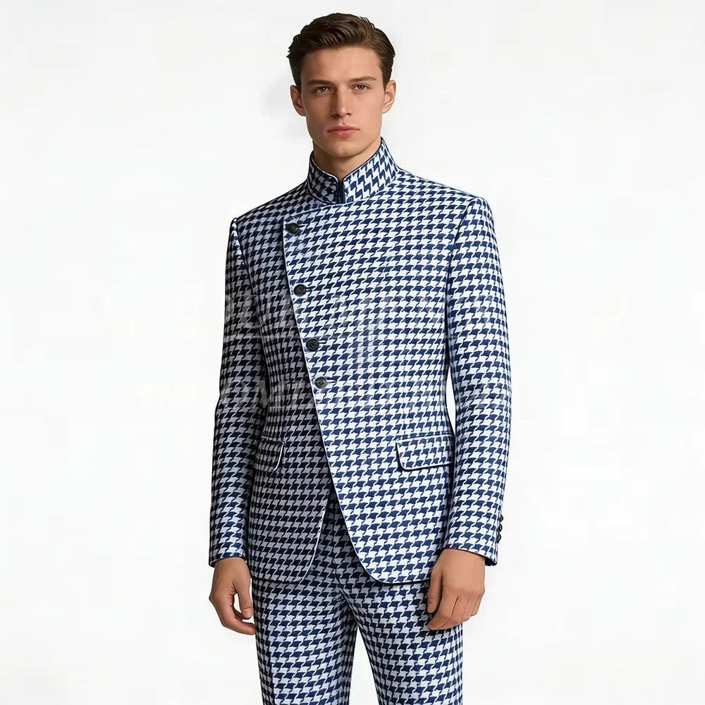 Costume Homme Col Mandarin 2 Pièces – CLEVI Paris