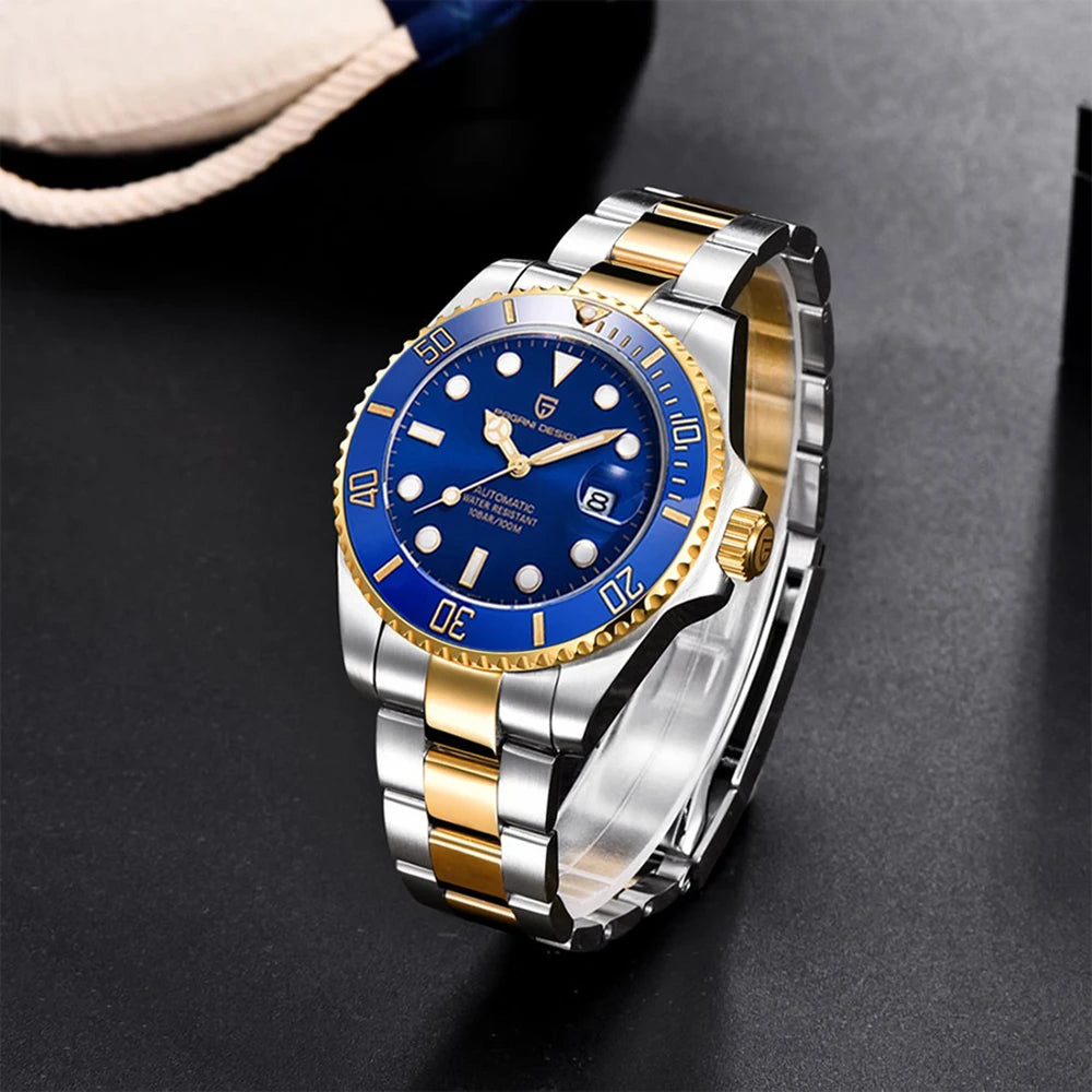 Montre Automatique Homme Pagani Design Diver Lunette Céramique Saphir MIYOTA 8215 100m – CLEVI Paris