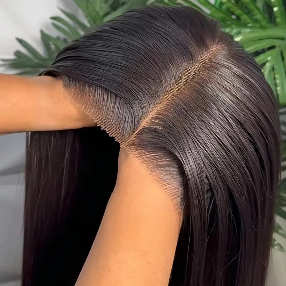 Perruque Glueless Bone Straight Cheveux Humains Brésiliens Remy – Fermeture 4x4 / 5x5 Sans Colle – CLEVI Paris