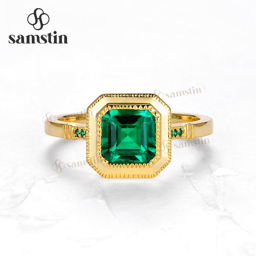 Bague émeraude de laboratoire Asscher – CLEVI Paris