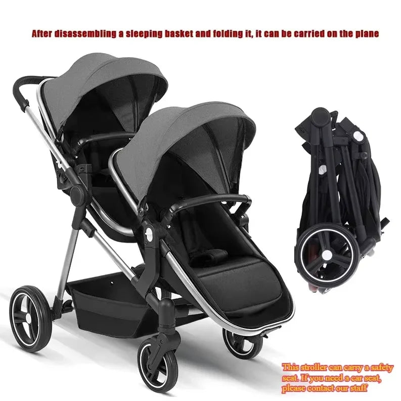 Poussette double pliable S-600 – CLEVI Paris