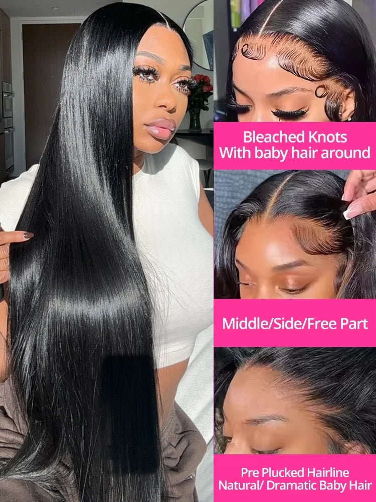 Perruque Straight Glueless Wig Cheveux Humains 4x4 5x5 13x4 13x6 – CLEVI Paris