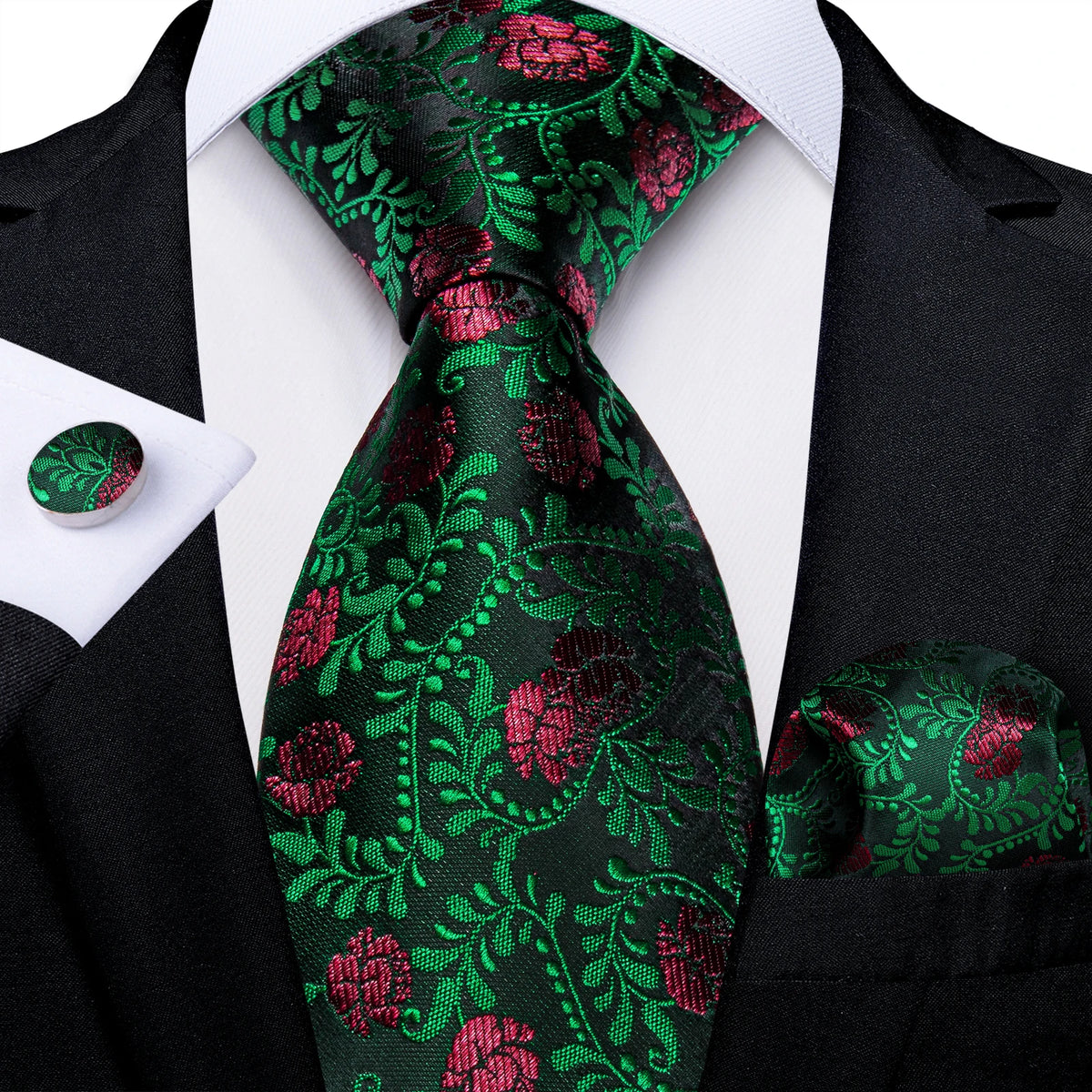 Coffret cravate homme paisley, pochette et boutons – CLEVI Paris