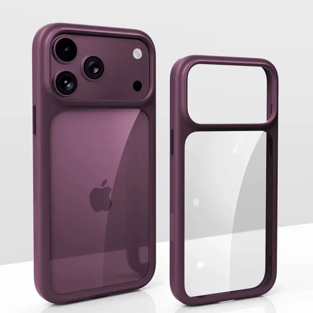 Coque transparente iPhone finition métal – CLEVI Paris