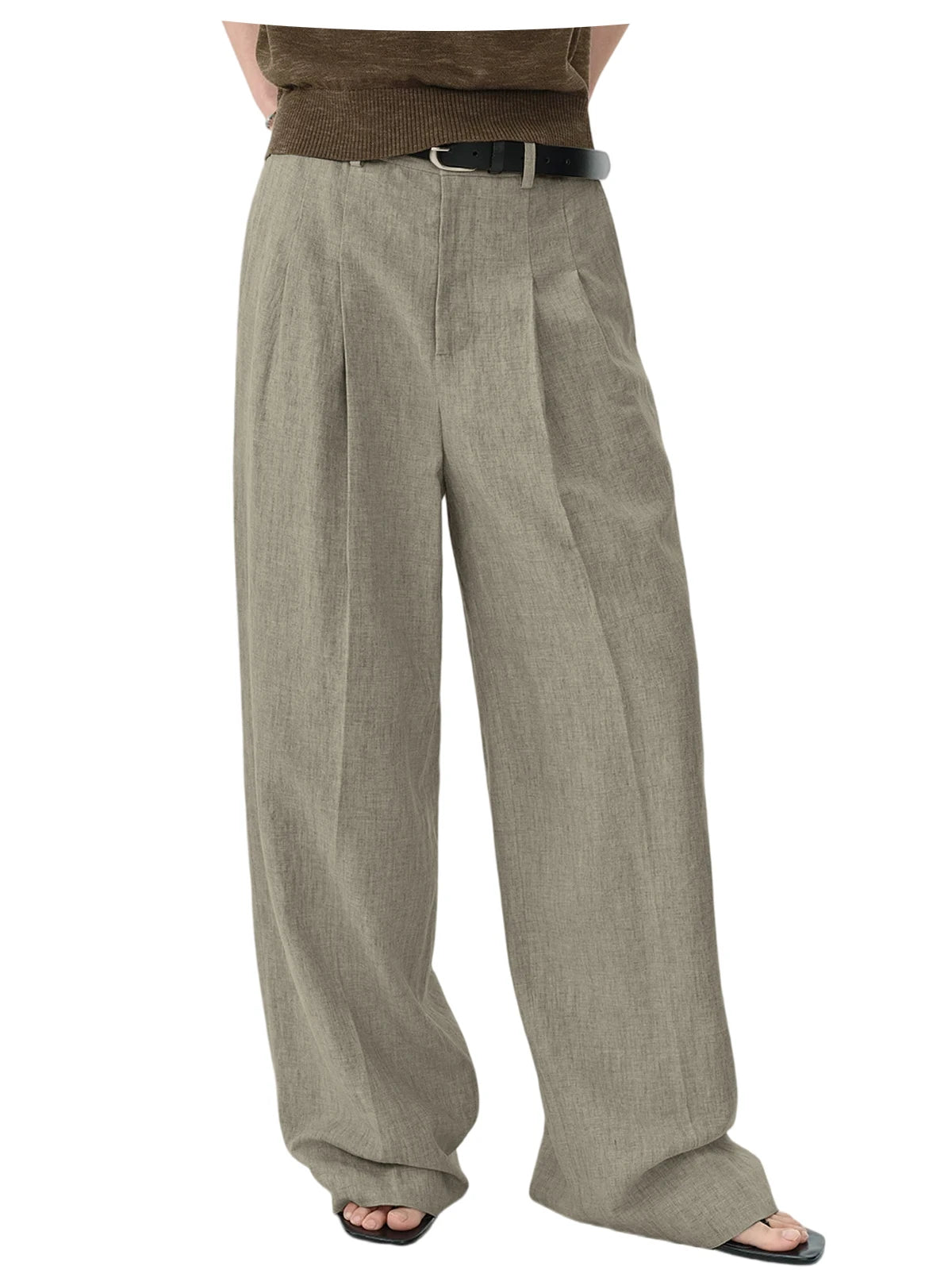 Pantalon large en lin pour homme – CLEVI Paris
