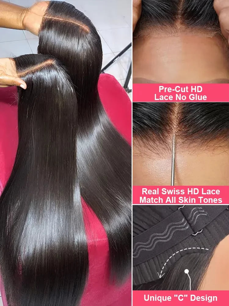 Perruque Lace Front HD Straight Cheveux Humains Brésiliens 13x4 13x6 4x4 5x5 – CLEVI Paris
