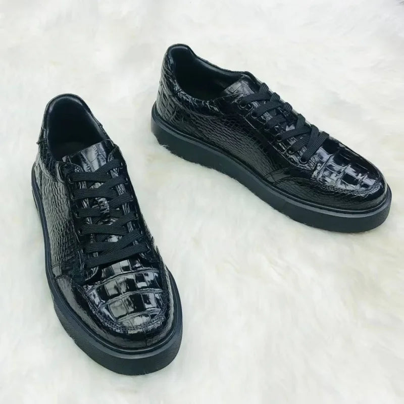 Sneakers basses homme noires à lacets – CLEVI Paris