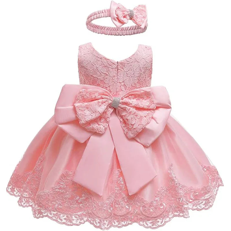 Robe de cérémonie bébé fille en dentelle – CLEVI Paris