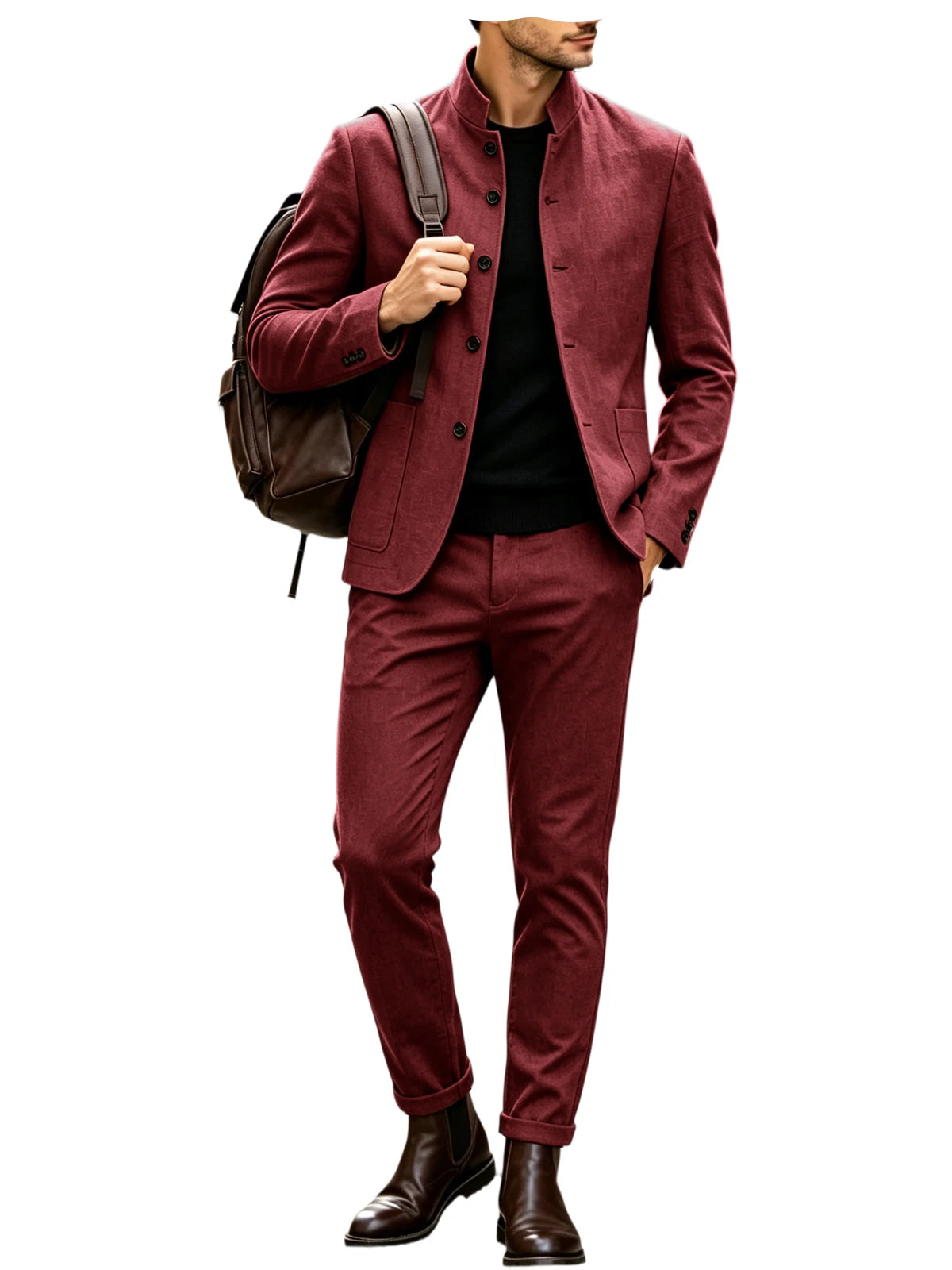 Costume homme 2 pièces col montant – CLEVI Paris
