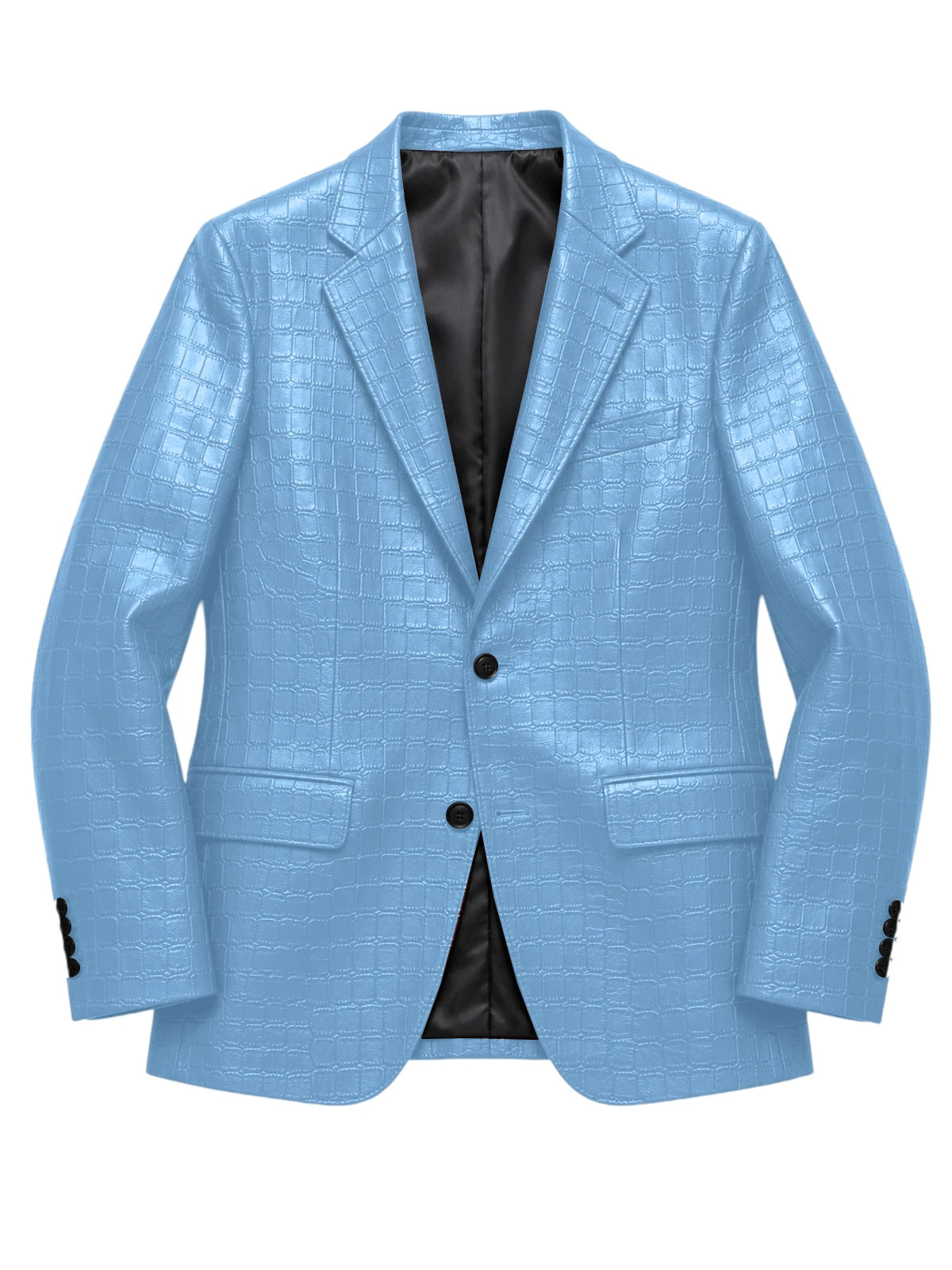 Blazer homme simili cuir crocodile à 2 boutons – CLEVI Paris