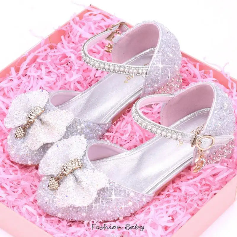 Sandales de cérémonie enfant à strass – CLEVI Paris