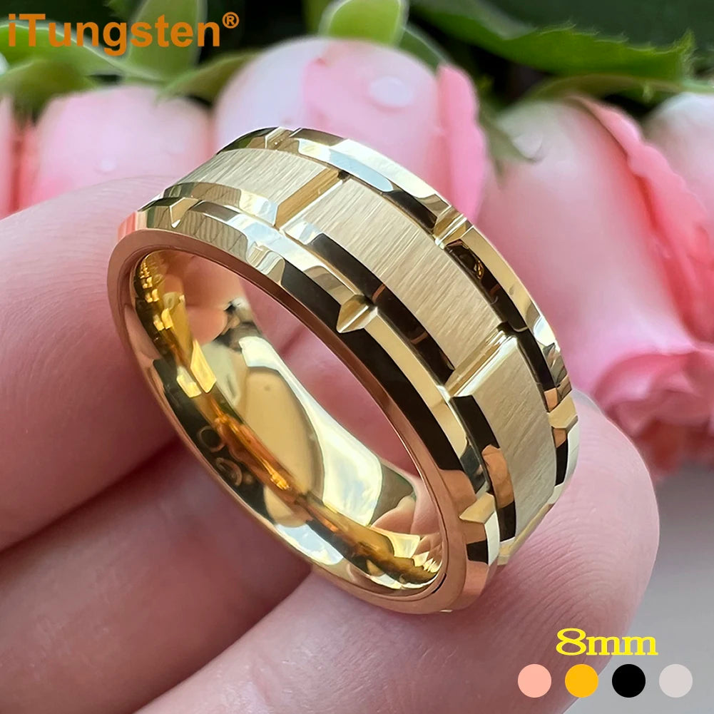 Bague Unisexe en Tungstène Noir, Or ou Argent – CLEVI Paris