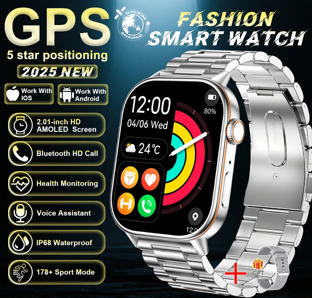 Montre connectée GUHUAVMI AMOLED 2,01 pouces – CLEVI Paris