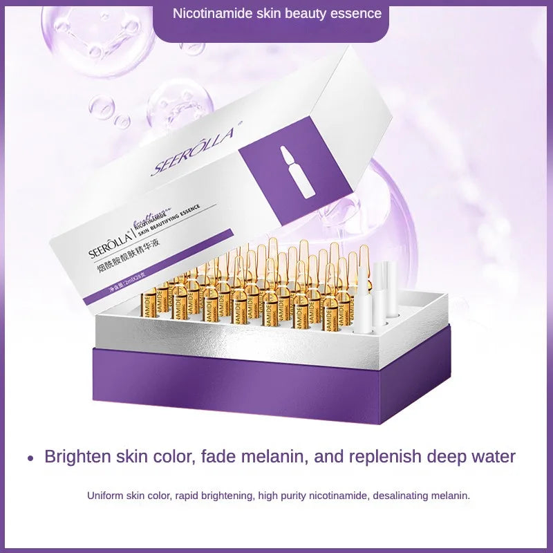 Set Ampoules Visage 28 pcs – Astaxanthine, Peptides, Rose, Niacinamide & Acide Hyaluronique – Anti-Rides & Éclaircissant – CLEVI Paris