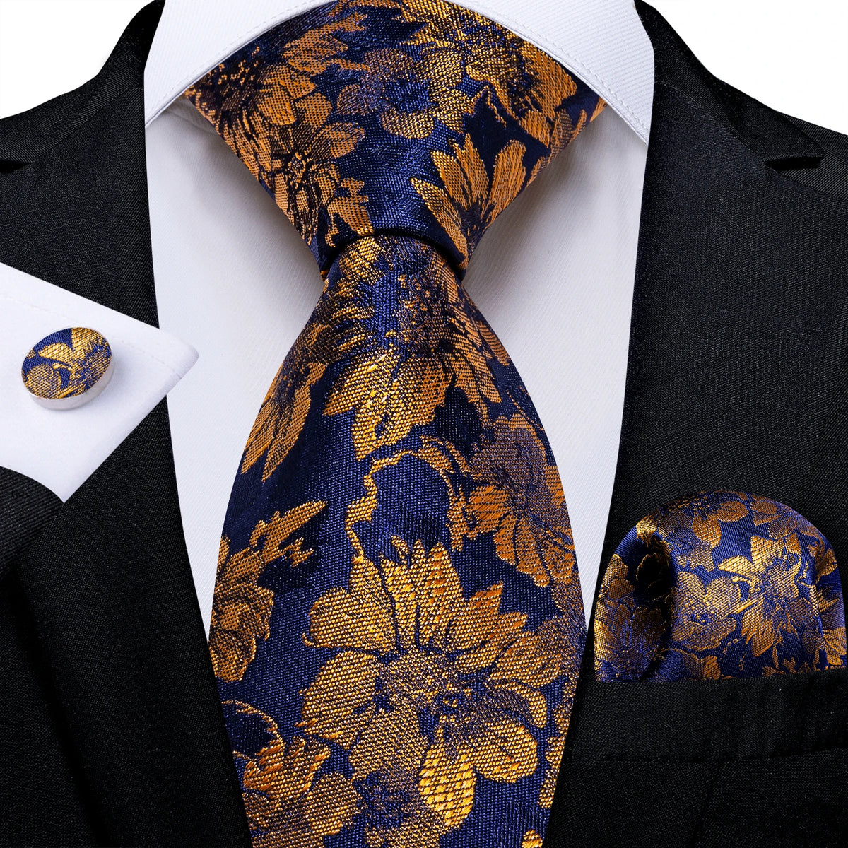 Coffret cravate homme paisley, pochette et boutons – CLEVI Paris
