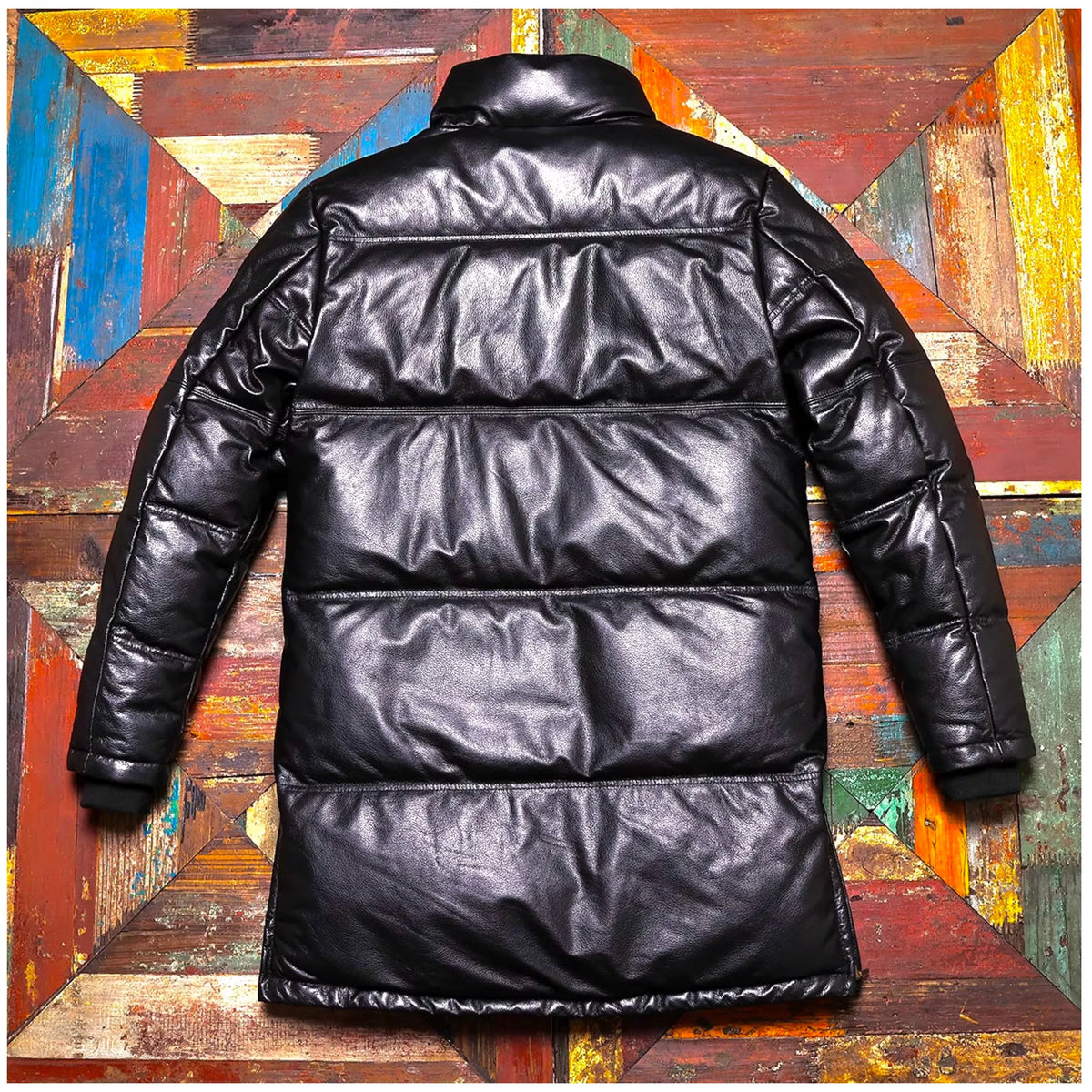 Manteau long homme en cuir de vache noir – CLEVI Paris