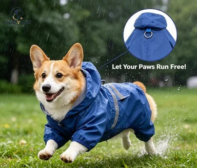 Imperméable à capuche pour chien en polyester – CLEVI Paris