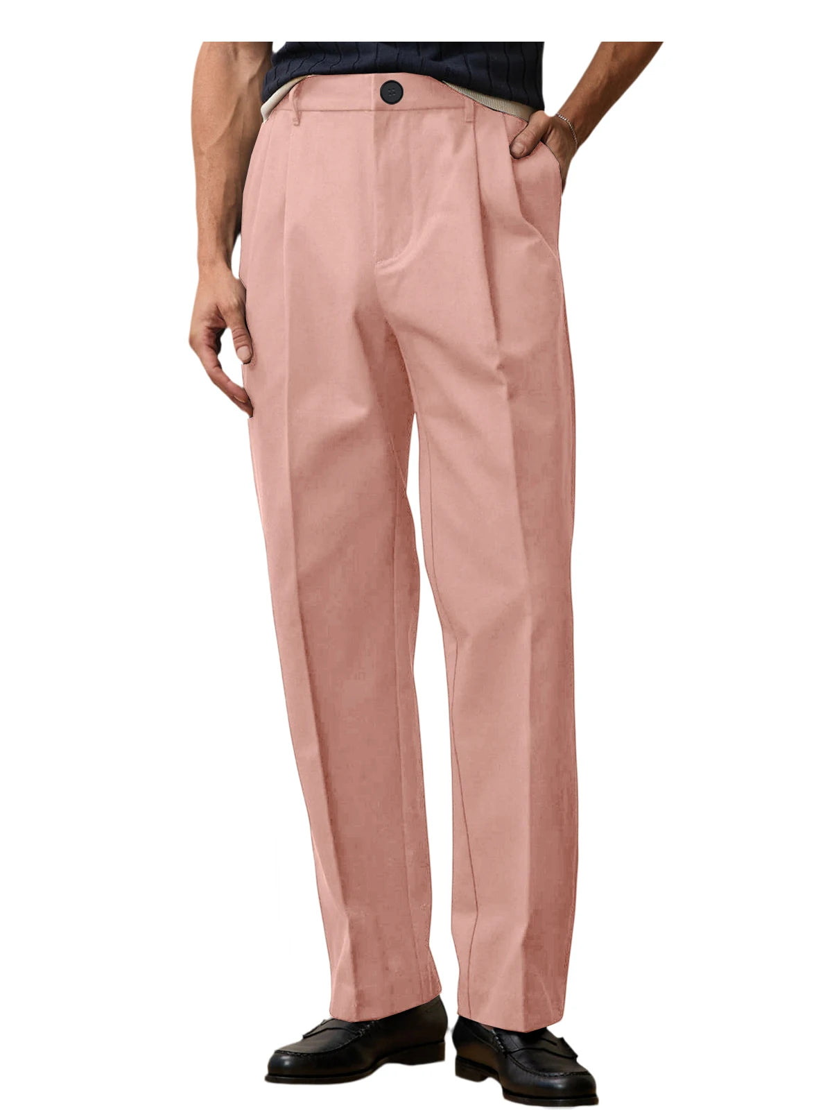 Pantalon homme taille haute coupe large – CLEVI Paris