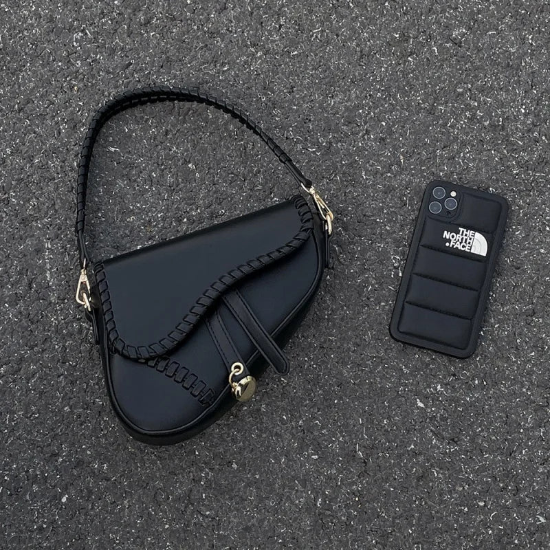 Sac Selle Femme Tressé Sous le Bras Fermeture Magnétique – CLEVI Paris