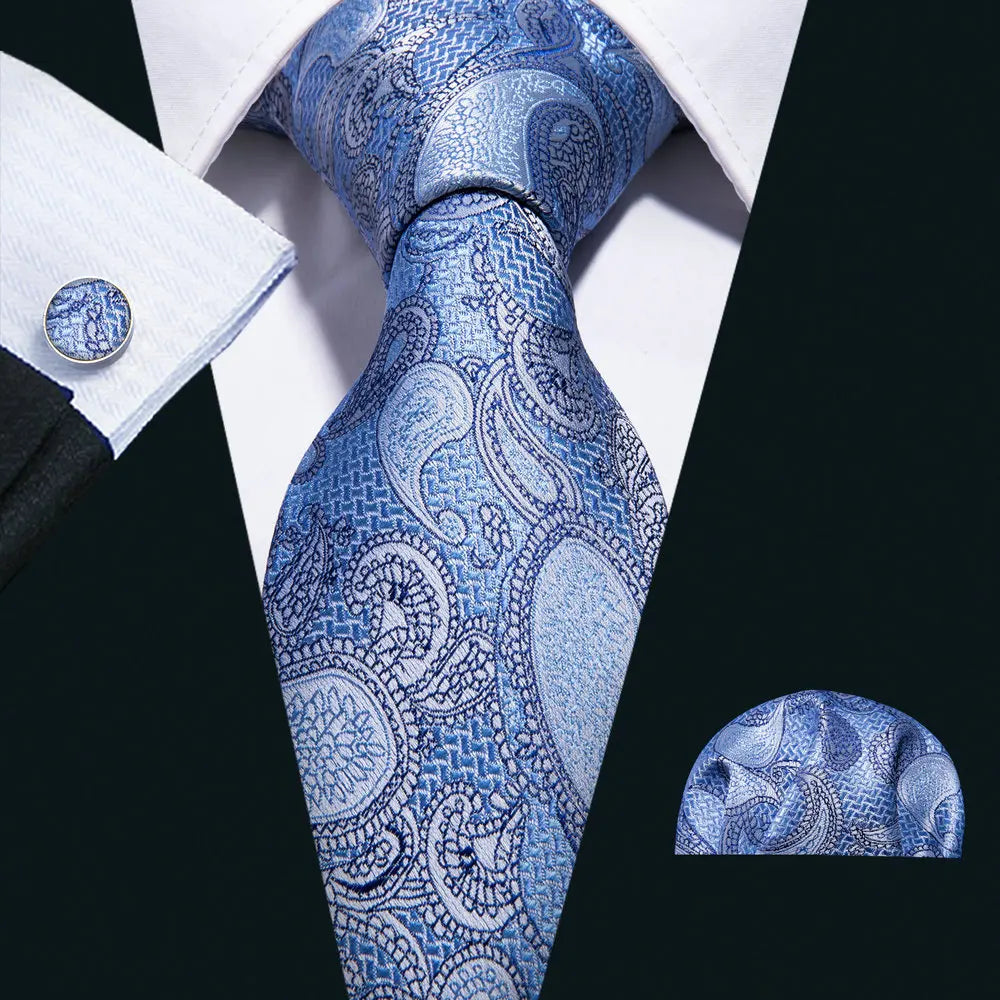 Ensemble cravate homme fleuri, pochette et boutons – CLEVI Paris