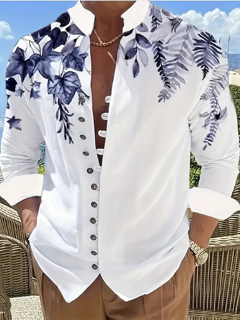 Chemise Homme Imprimé Perroquet 3D – CLEVI Paris